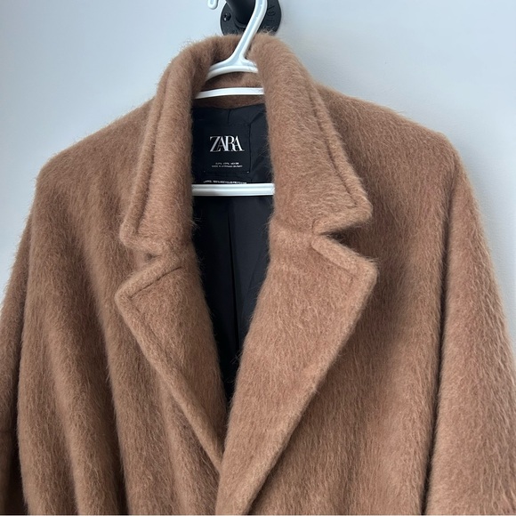 Zara Fuzzy Belted Robe Coat - Picture 6 of 10